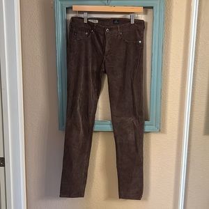 Adriano Goldschmied AG Brown Corduroy Skinny Jegging 29